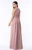 ColsBM Cherish Silver Pink Traditional A-line Jewel Sleeveless Zipper Sash Bridesmaid Dresses