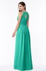 ColsBM Cherish Viridian Green Traditional A-line Jewel Sleeveless Zipper Sash Bridesmaid Dresses
