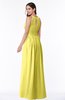 ColsBM Cherish Yellow Iris Traditional A-line Jewel Sleeveless Zipper Sash Bridesmaid Dresses