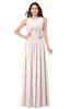 ColsBM Carla Light Pink Romantic Jewel Zipper Chiffon Pleated Plus Size Bridesmaid Dresses