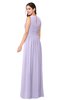 ColsBM Carla Light Purple Romantic Jewel Zipper Chiffon Pleated Plus Size Bridesmaid Dresses