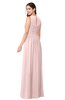 ColsBM Carla Pastel Pink Romantic Jewel Zipper Chiffon Pleated Plus Size Bridesmaid Dresses
