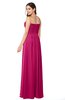 ColsBM Giuliana Beetroot Purple Mature A-line Sleeveless Half Backless Floor Length Ruching Plus Size Bridesmaid Dresses