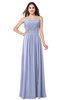 ColsBM Giuliana Blue Heron Mature A-line Sleeveless Half Backless Floor Length Ruching Plus Size Bridesmaid Dresses