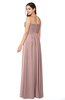 ColsBM Giuliana Blush Pink Mature A-line Sleeveless Half Backless Floor Length Ruching Plus Size Bridesmaid Dresses