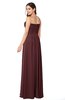ColsBM Giuliana Burgundy Mature A-line Sleeveless Half Backless Floor Length Ruching Plus Size Bridesmaid Dresses