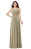 ColsBM Giuliana Candied Ginger Mature A-line Sleeveless Half Backless Floor Length Ruching Plus Size Bridesmaid Dresses