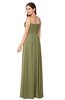 ColsBM Giuliana Cedar Mature A-line Sleeveless Half Backless Floor Length Ruching Plus Size Bridesmaid Dresses
