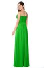 ColsBM Giuliana Classic Green Mature A-line Sleeveless Half Backless Floor Length Ruching Plus Size Bridesmaid Dresses