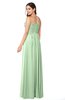 ColsBM Giuliana Light Green Mature A-line Sleeveless Half Backless Floor Length Ruching Plus Size Bridesmaid Dresses