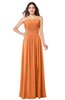 ColsBM Giuliana Mango Mature A-line Sleeveless Half Backless Floor Length Ruching Plus Size Bridesmaid Dresses