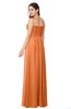 ColsBM Giuliana Mango Mature A-line Sleeveless Half Backless Floor Length Ruching Plus Size Bridesmaid Dresses