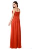 ColsBM Giuliana Persimmon Mature A-line Sleeveless Half Backless Floor Length Ruching Plus Size Bridesmaid Dresses