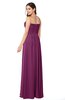 ColsBM Giuliana Raspberry Mature A-line Sleeveless Half Backless Floor Length Ruching Plus Size Bridesmaid Dresses