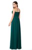 ColsBM Giuliana Shaded Spruce Mature A-line Sleeveless Half Backless Floor Length Ruching Plus Size Bridesmaid Dresses