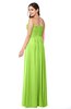 ColsBM Giuliana Sharp Green Mature A-line Sleeveless Half Backless Floor Length Ruching Plus Size Bridesmaid Dresses