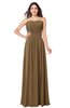ColsBM Giuliana Truffle Mature A-line Sleeveless Half Backless Floor Length Ruching Plus Size Bridesmaid Dresses