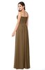 ColsBM Giuliana Truffle Mature A-line Sleeveless Half Backless Floor Length Ruching Plus Size Bridesmaid Dresses