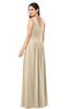 ColsBM Lucia Champagne Sexy A-line V-neck Zipper Floor Length Ruching Plus Size Bridesmaid Dresses