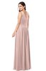 ColsBM Lucia Dusty Rose Sexy A-line V-neck Zipper Floor Length Ruching Plus Size Bridesmaid Dresses