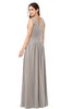 ColsBM Lucia Fawn Sexy A-line V-neck Zipper Floor Length Ruching Plus Size Bridesmaid Dresses
