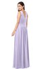 ColsBM Lucia Light Purple Sexy A-line V-neck Zipper Floor Length Ruching Plus Size Bridesmaid Dresses