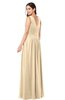 ColsBM Lucia Marzipan Sexy A-line V-neck Zipper Floor Length Ruching Plus Size Bridesmaid Dresses