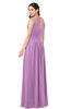 ColsBM Lucia Orchid Sexy A-line V-neck Zipper Floor Length Ruching Plus Size Bridesmaid Dresses