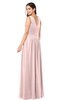 ColsBM Lucia Pastel Pink Sexy A-line V-neck Zipper Floor Length Ruching Plus Size Bridesmaid Dresses