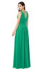 ColsBM Lucia Pepper Green Sexy A-line V-neck Zipper Floor Length Ruching Plus Size Bridesmaid Dresses