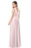 ColsBM Lucia Petal Pink Sexy A-line V-neck Zipper Floor Length Ruching Plus Size Bridesmaid Dresses
