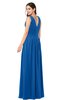 ColsBM Lucia Royal Blue Sexy A-line V-neck Zipper Floor Length Ruching Plus Size Bridesmaid Dresses