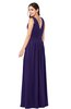 ColsBM Lucia Royal Purple Sexy A-line V-neck Zipper Floor Length Ruching Plus Size Bridesmaid Dresses