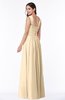 ColsBM Marie Apricot Gelato Plain A-line Jewel Sleeveless Chiffon Bridesmaid Dresses