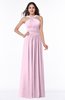 ColsBM Marie Baby Pink Plain A-line Jewel Sleeveless Chiffon Bridesmaid Dresses