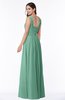 ColsBM Marie Beryl Green Plain A-line Jewel Sleeveless Chiffon Bridesmaid Dresses