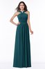 ColsBM Marie Blue Green Plain A-line Jewel Sleeveless Chiffon Bridesmaid Dresses
