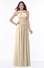 ColsBM Marie Champagne Plain A-line Jewel Sleeveless Chiffon Bridesmaid Dresses
