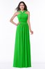 ColsBM Marie Classic Green Plain A-line Jewel Sleeveless Chiffon Bridesmaid Dresses