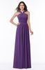 ColsBM Marie Dark Purple Plain A-line Jewel Sleeveless Chiffon Bridesmaid Dresses