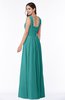 ColsBM Marie Emerald Green Plain A-line Jewel Sleeveless Chiffon Bridesmaid Dresses