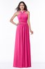 ColsBM Marie Fandango Pink Plain A-line Jewel Sleeveless Chiffon Bridesmaid Dresses