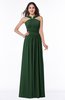 ColsBM Marie Hunter Green Plain A-line Jewel Sleeveless Chiffon Bridesmaid Dresses