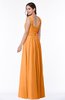 ColsBM Marie Orange Plain A-line Jewel Sleeveless Chiffon Bridesmaid Dresses