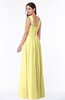 ColsBM Marie Pastel Yellow Plain A-line Jewel Sleeveless Chiffon Bridesmaid Dresses