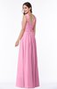 ColsBM Marie Pink Plain A-line Jewel Sleeveless Chiffon Bridesmaid Dresses