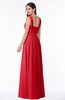 ColsBM Marie Red Plain A-line Jewel Sleeveless Chiffon Bridesmaid Dresses