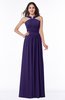 ColsBM Marie Royal Purple Plain A-line Jewel Sleeveless Chiffon Bridesmaid Dresses