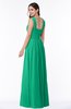 ColsBM Marie Sea Green Plain A-line Jewel Sleeveless Chiffon Bridesmaid Dresses