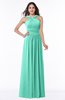 ColsBM Marie Seafoam Green Plain A-line Jewel Sleeveless Chiffon Bridesmaid Dresses